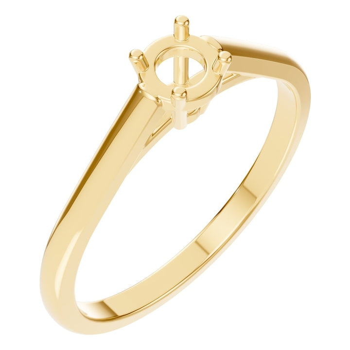 Solitaire Ring Mounting - Round 4.3mm
