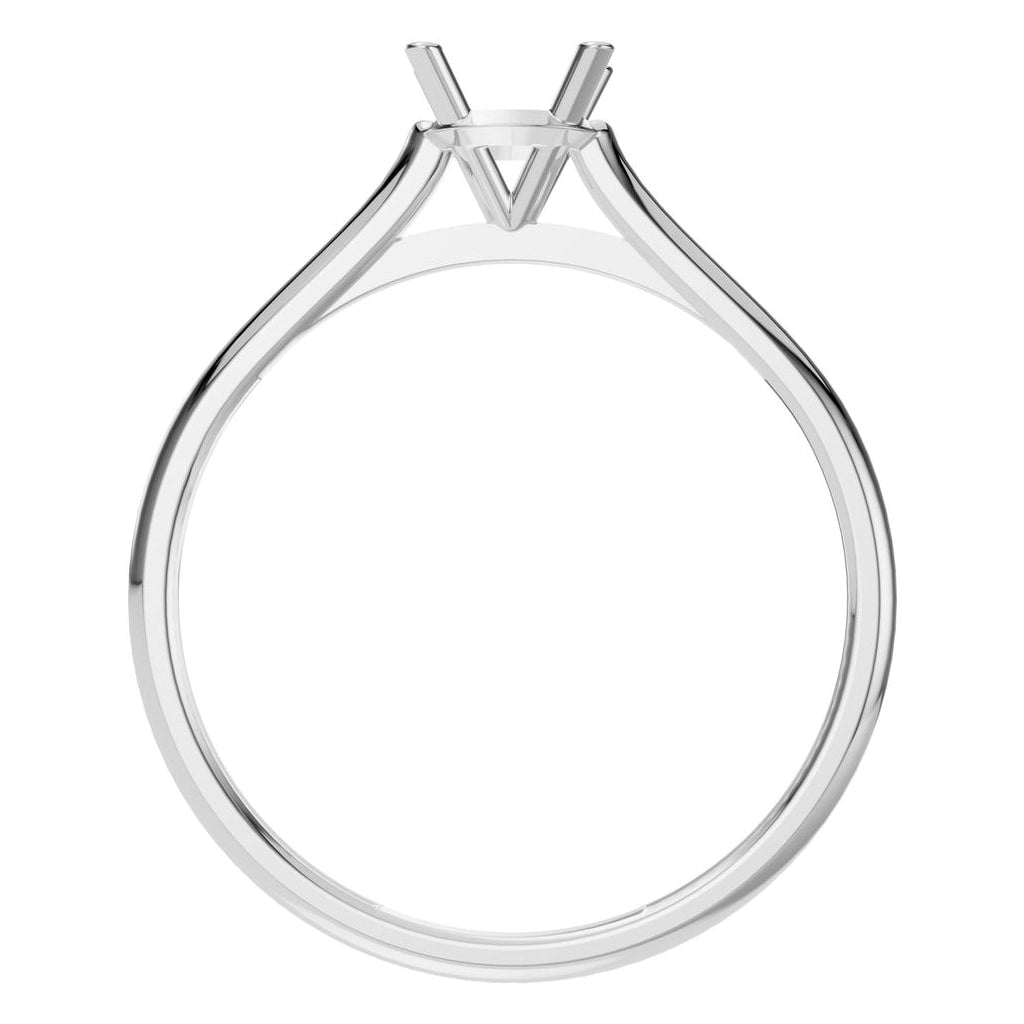 RI-3262 White Gold Ring UNSET - Top View