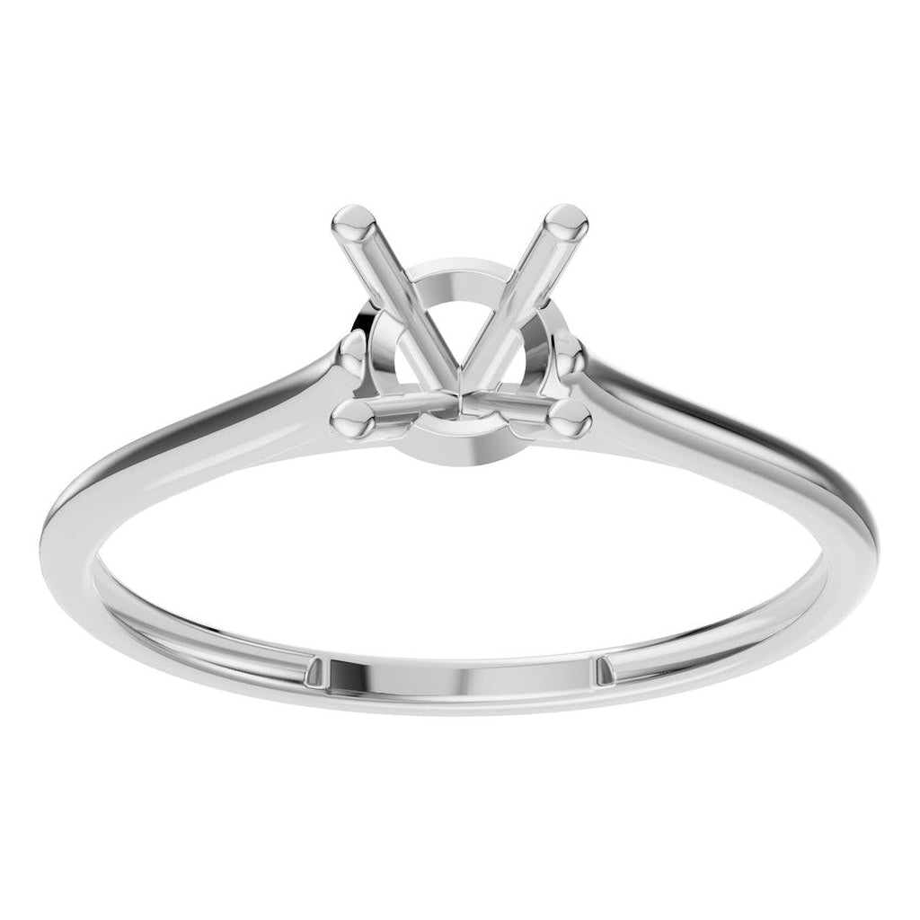 RI-3262 White Gold Ring UNSET - Front View