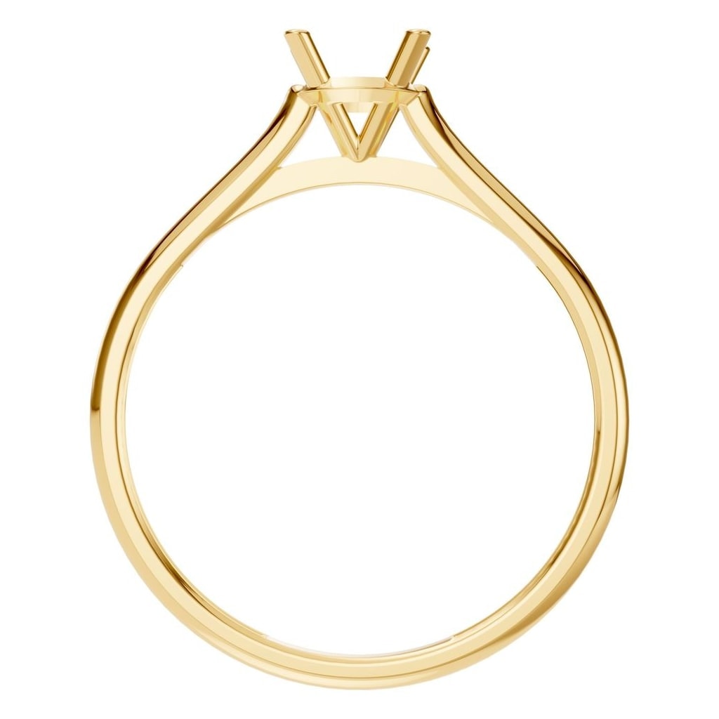 RI-3262 Yellow Gold Ring UNSET - Top View