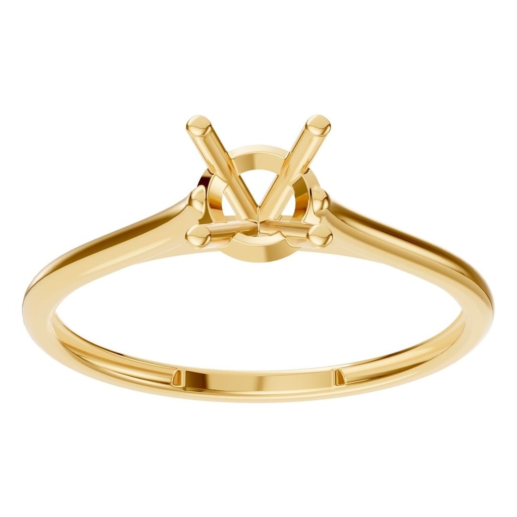 RI-3262 Yellow Gold Ring UNSET - Front View