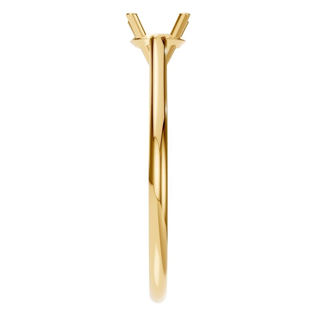 RI-3262 Yellow Gold Ring UNSET - Side View