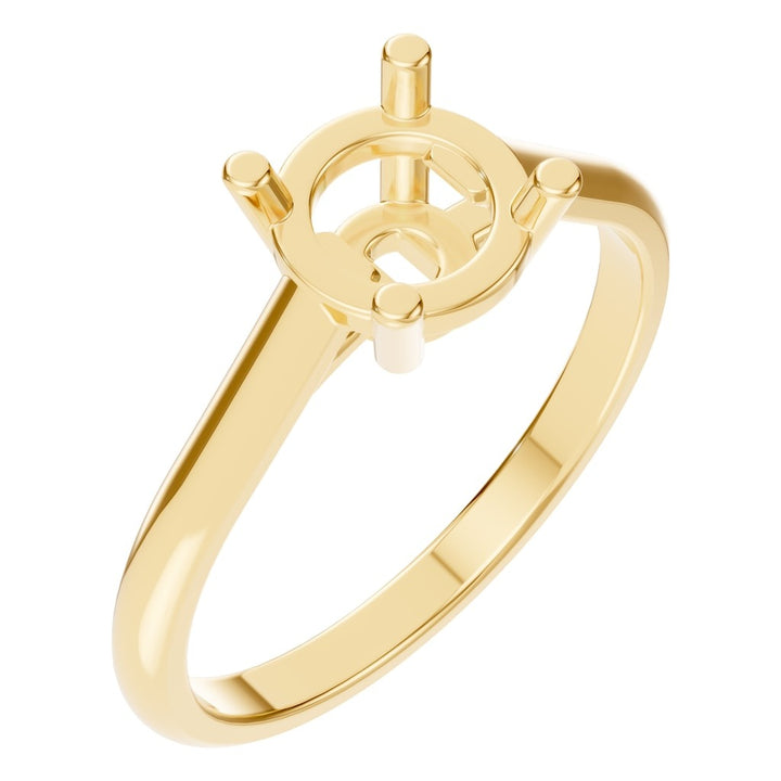 Solitaire Ring Mounting - Round 6.5mm