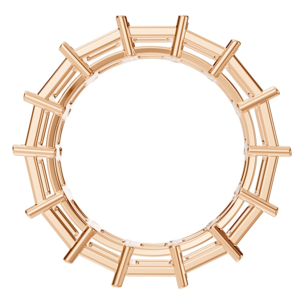 RI-3285 Rose Gold Ring UNSET - Top View