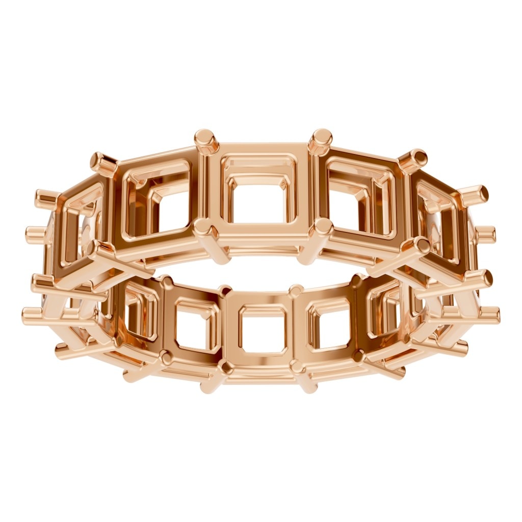 RI-3285 Rose Gold Ring UNSET - Front View