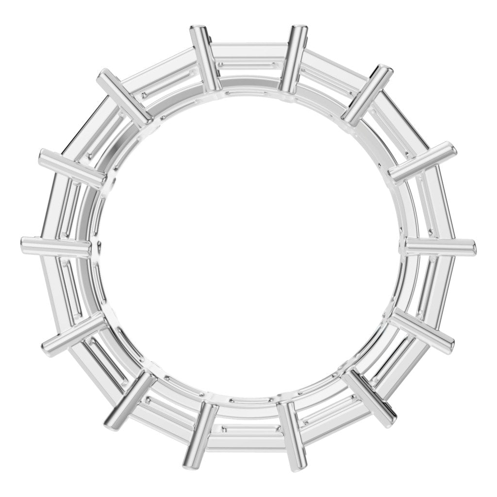 RI-3285 White Gold Ring UNSET - Top View