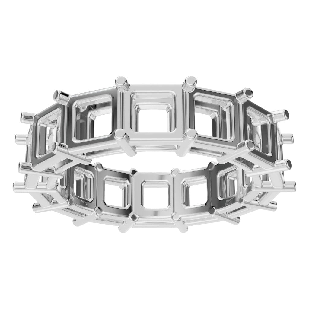 RI-3285 White Gold Ring UNSET - Front View