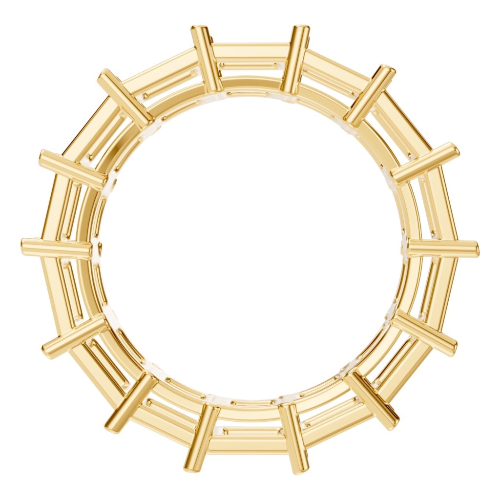 RI-3285 Yellow Gold Ring UNSET - Top View