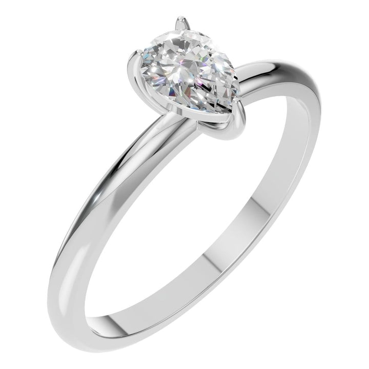 Solitaire Ring Mounting - Pear 6x4mm