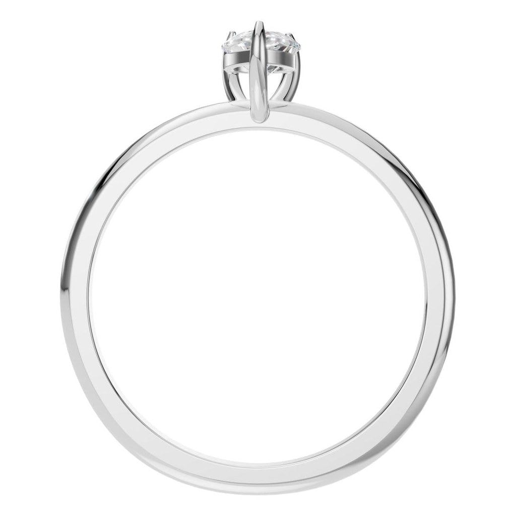 RI-3359 White Gold Ring SET - Top View