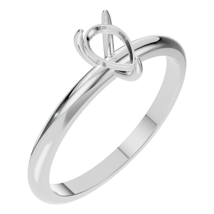 Solitaire Ring Mounting - Pear 6x4mm