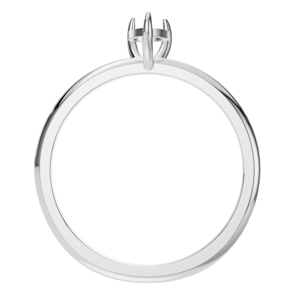 RI-3359 White Gold Ring UNSET - Top View