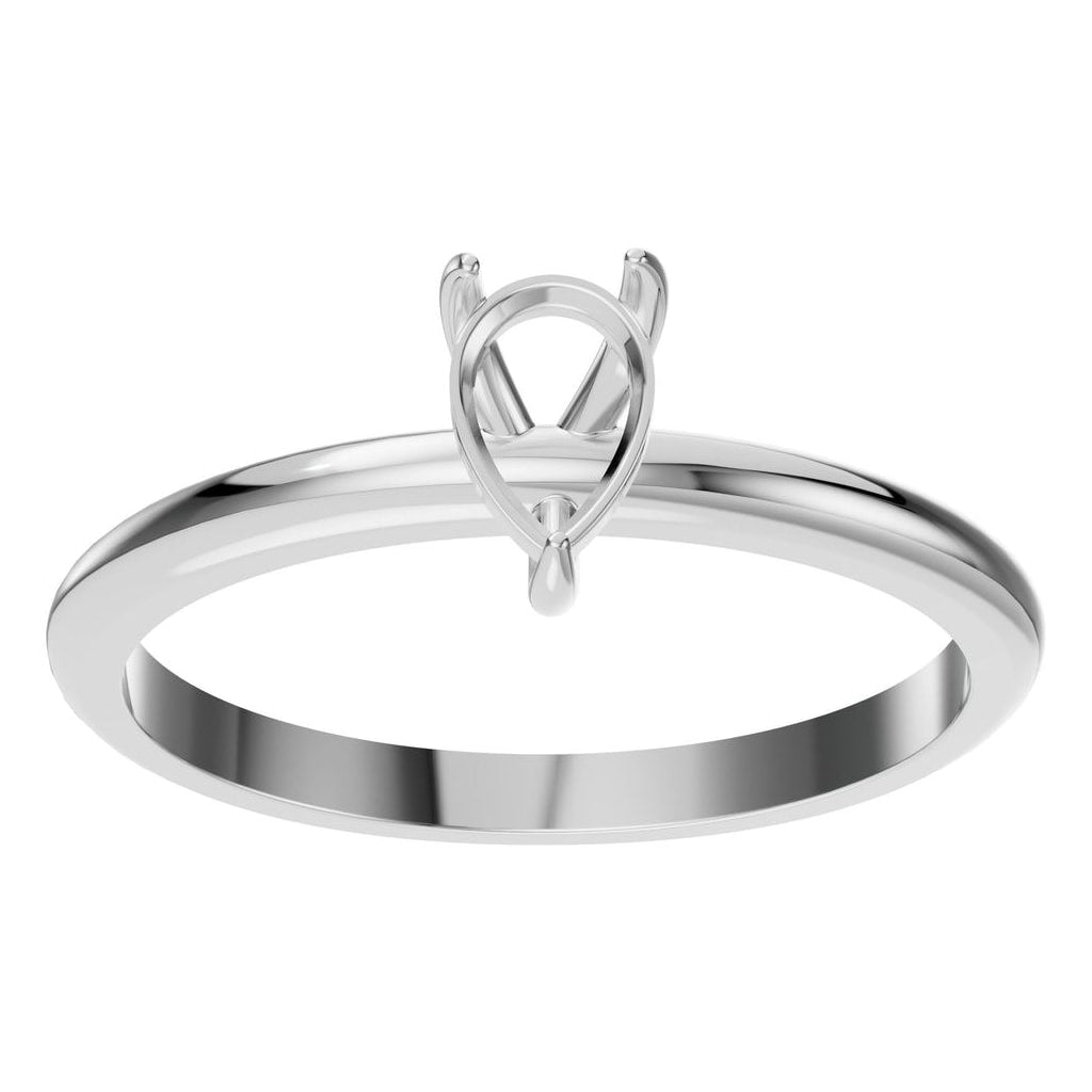 RI-3359 White Gold Ring UNSET - Front View