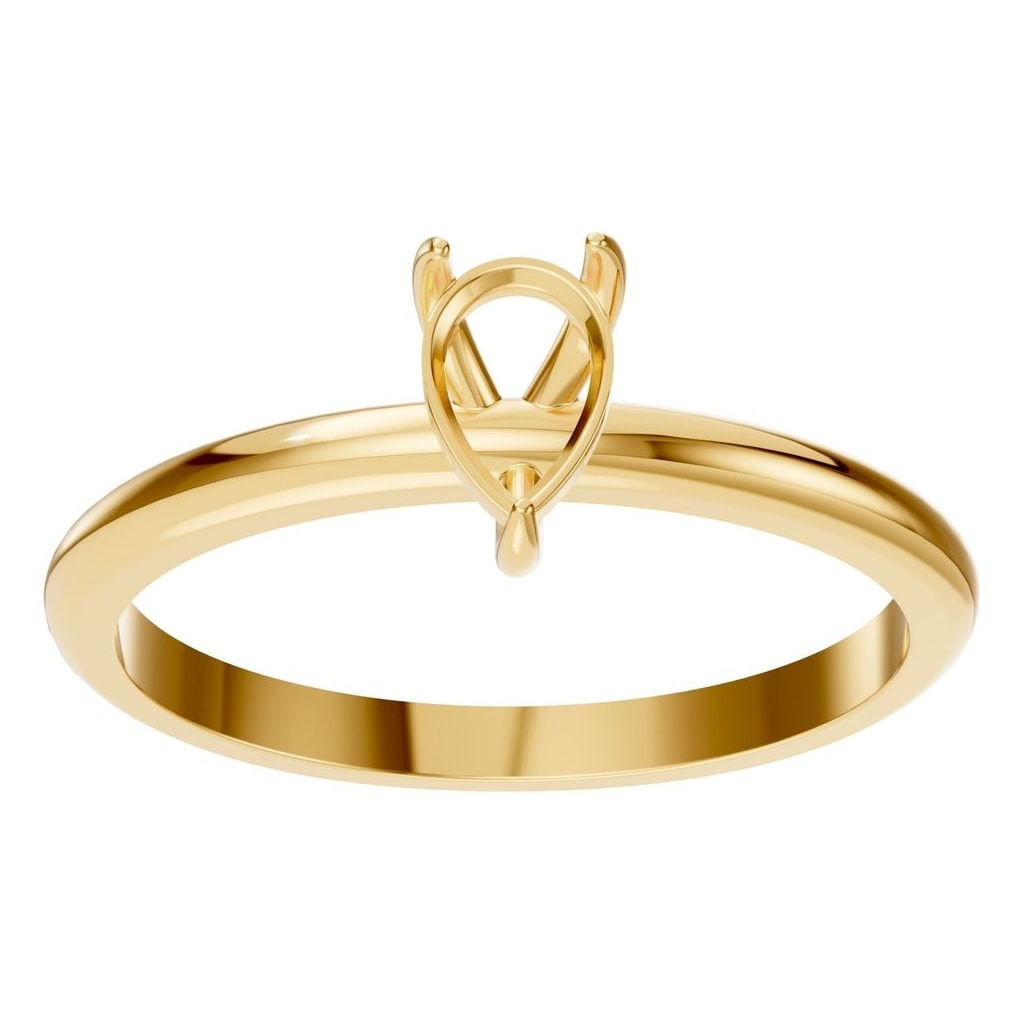 RI-3359 Yellow Gold Ring UNSET - Front View