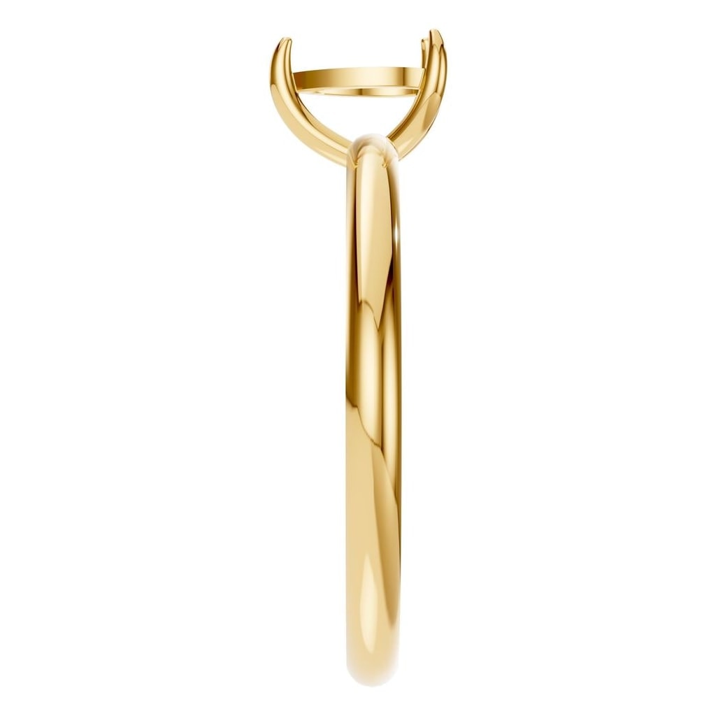 RI-3359 Yellow Gold Ring UNSET - Side View