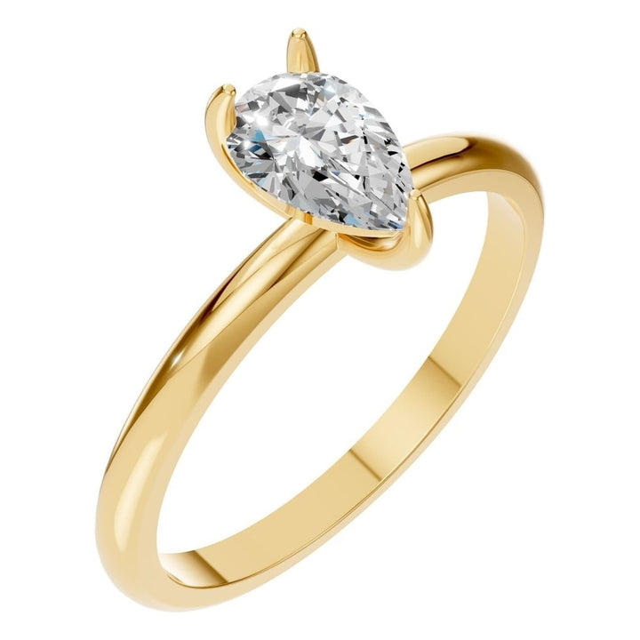 Solitaire Ring Mounting - Pear 7x4.5mm