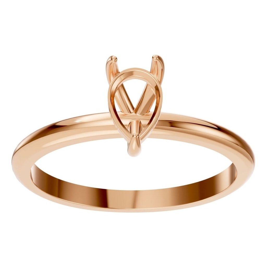 RI-3359 Rose Gold Ring UNSET - Front View