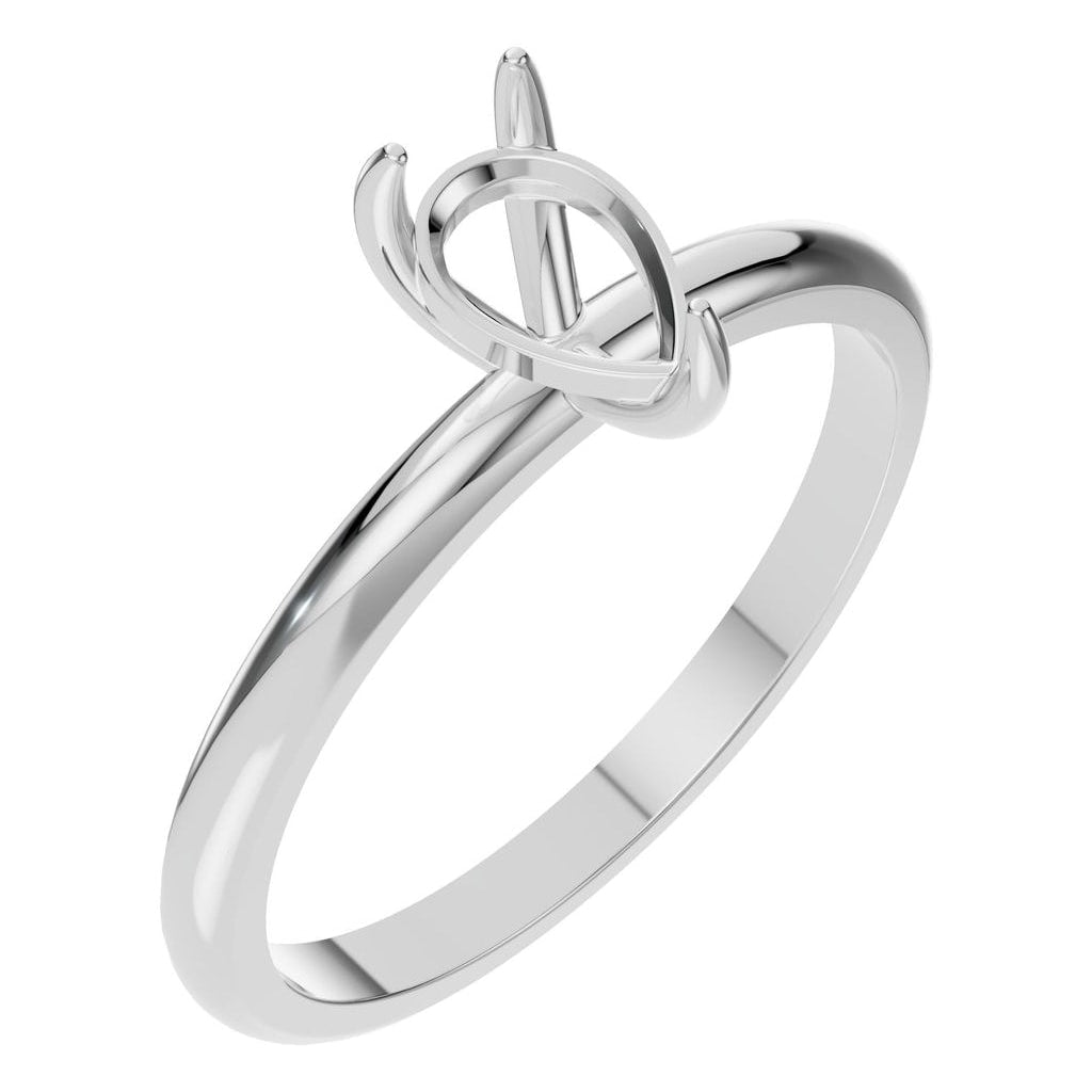 RI-3359 White Gold Ring UNSET - Main View