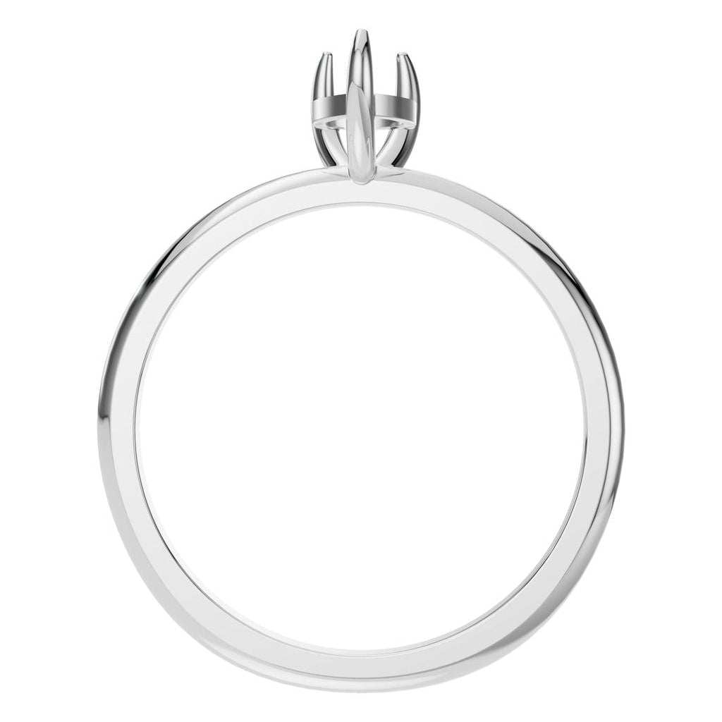 RI-3359 White Gold Ring UNSET - Top View
