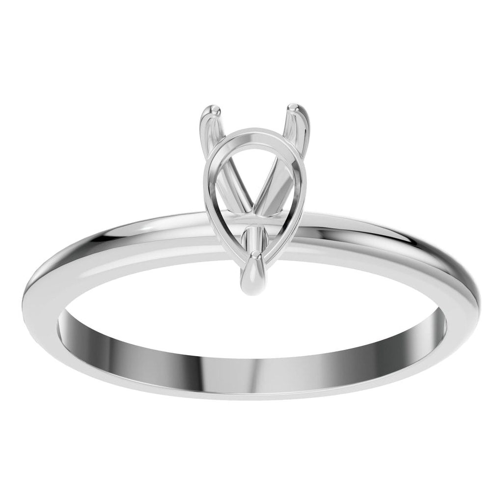 RI-3359 White Gold Ring UNSET - Front View