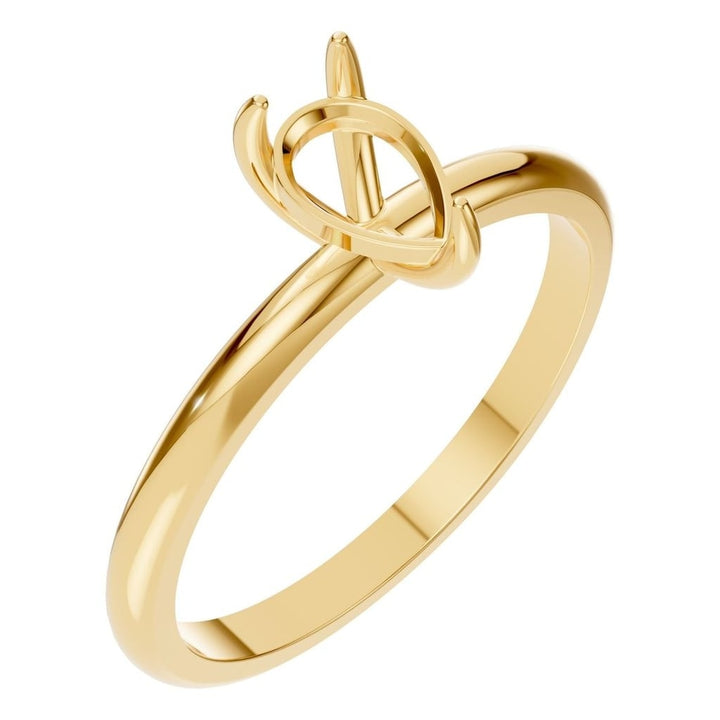 Solitaire Ring Mounting - Pear 7x4.5mm