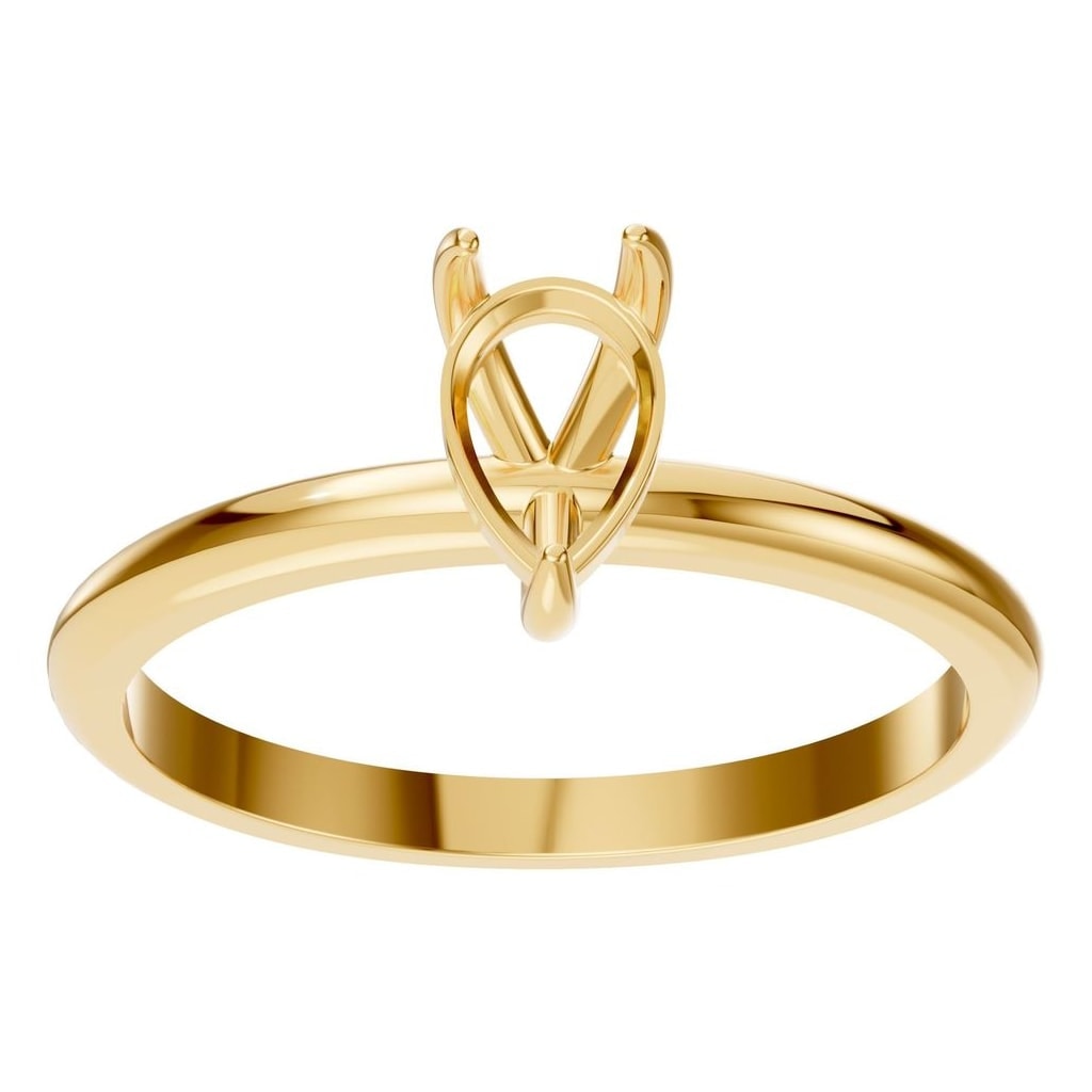 RI-3359 Yellow Gold Ring UNSET - Front View