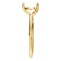 RI-3359 Yellow Gold Ring UNSET - Side View