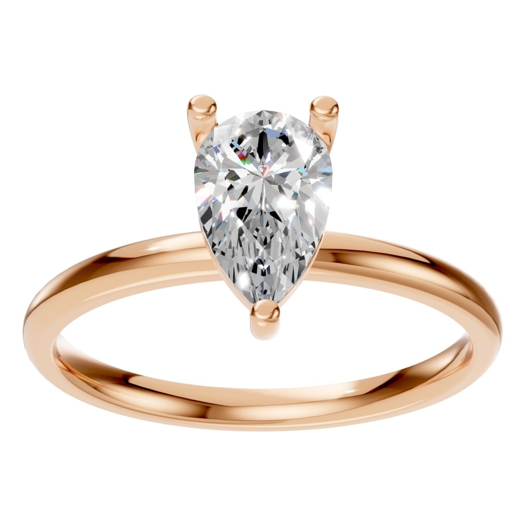 RI-3359 Rose Gold Ring SET - Front View