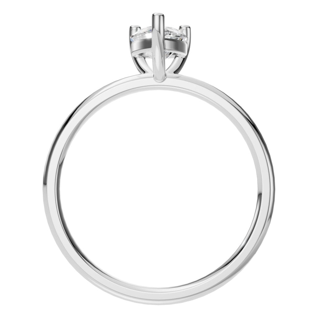 RI-3359 White Gold Ring SET - Top View