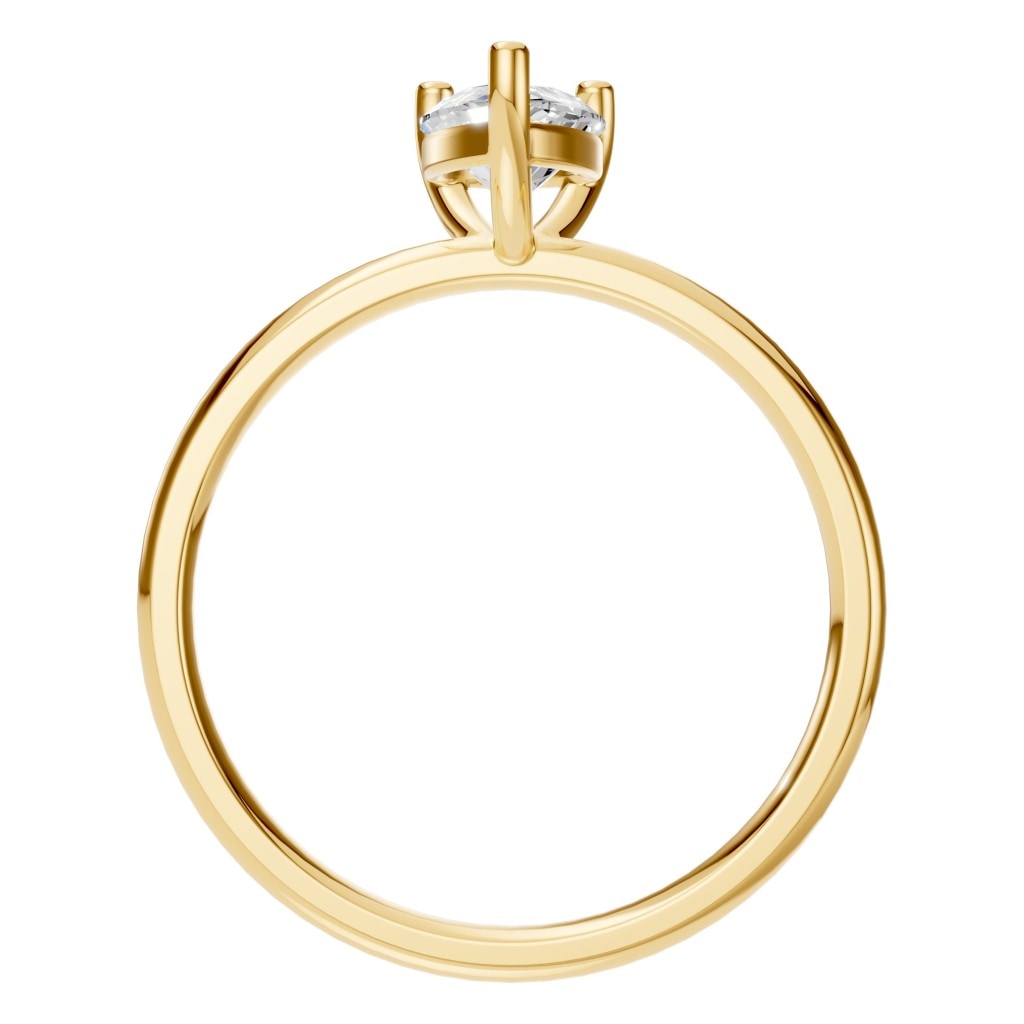 RI-3359 Yellow Gold Ring SET - Top View