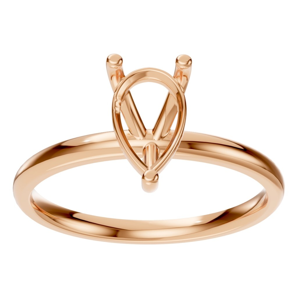 RI-3359 Rose Gold Ring UNSET - Front View