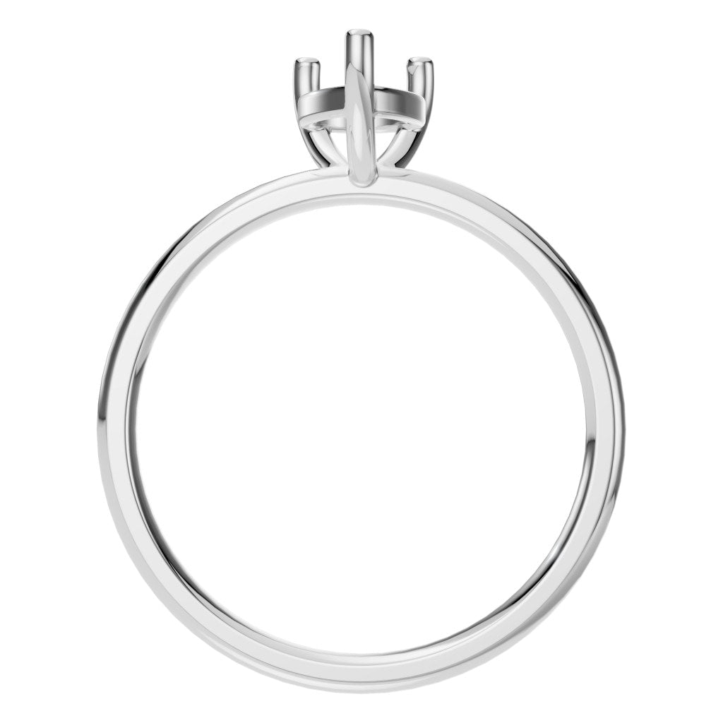 RI-3359 White Gold Ring UNSET - Top View