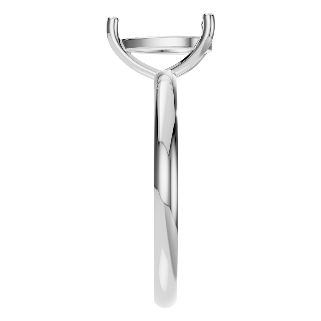 RI-3359 White Gold Ring UNSET - Side View