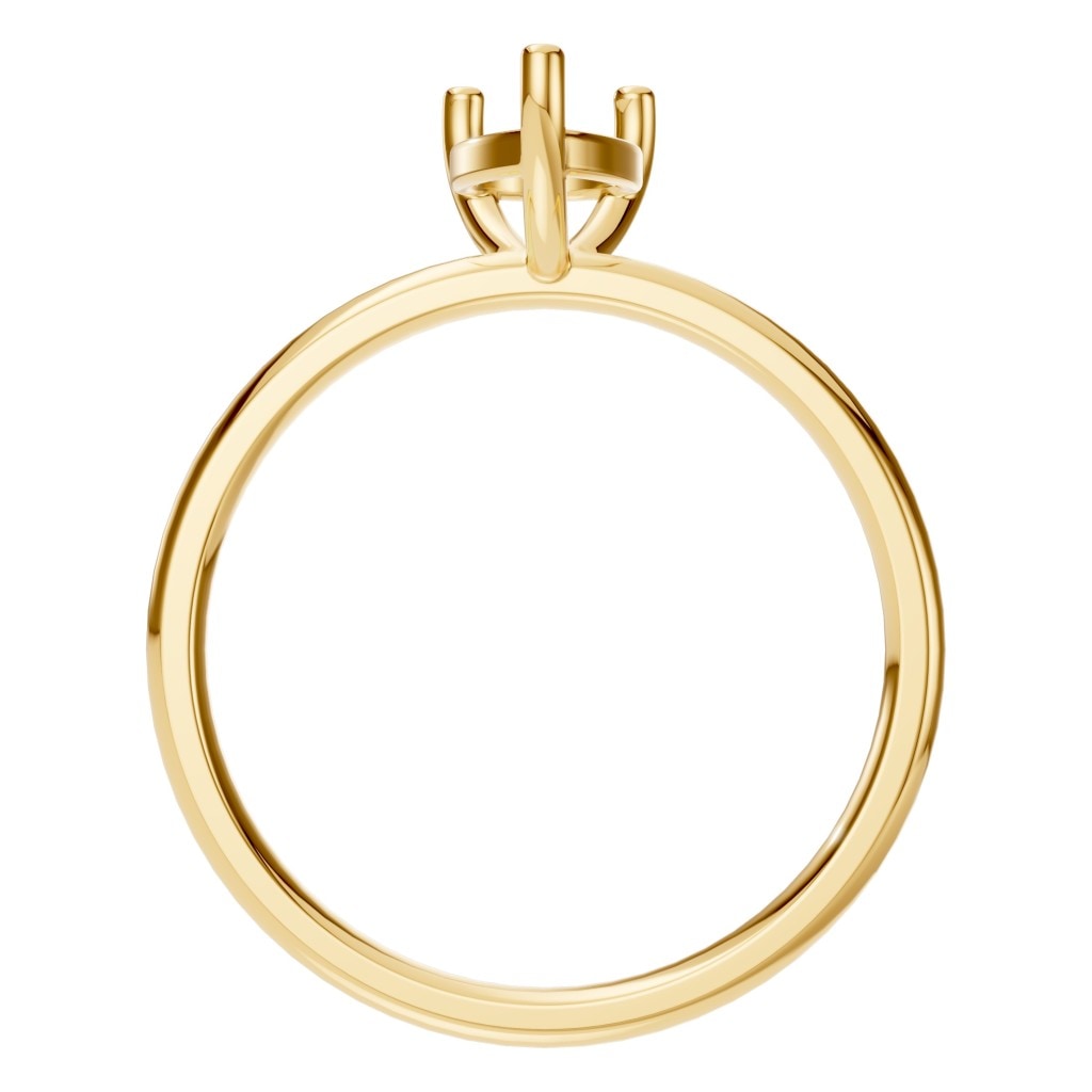 RI-3359 Yellow Gold Ring UNSET - Top View