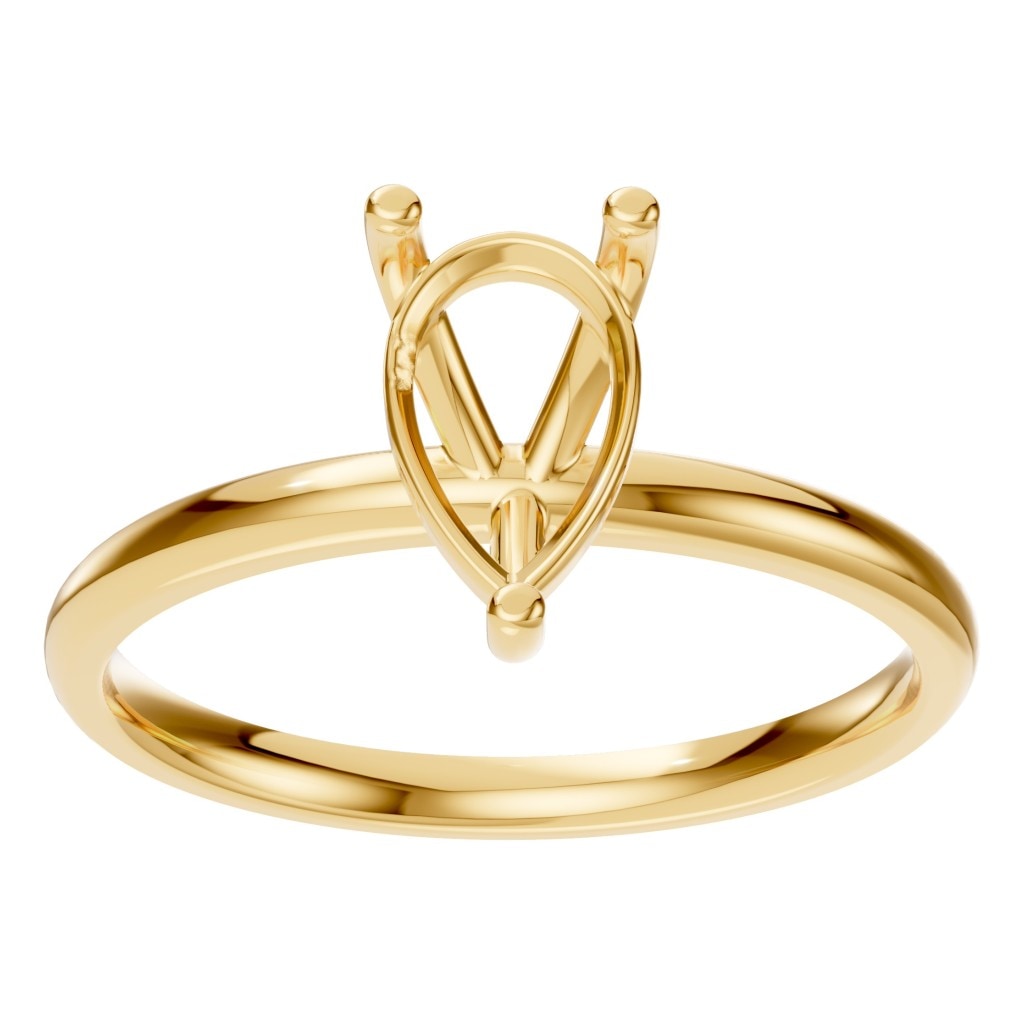 RI-3359 Yellow Gold Ring UNSET - Front View