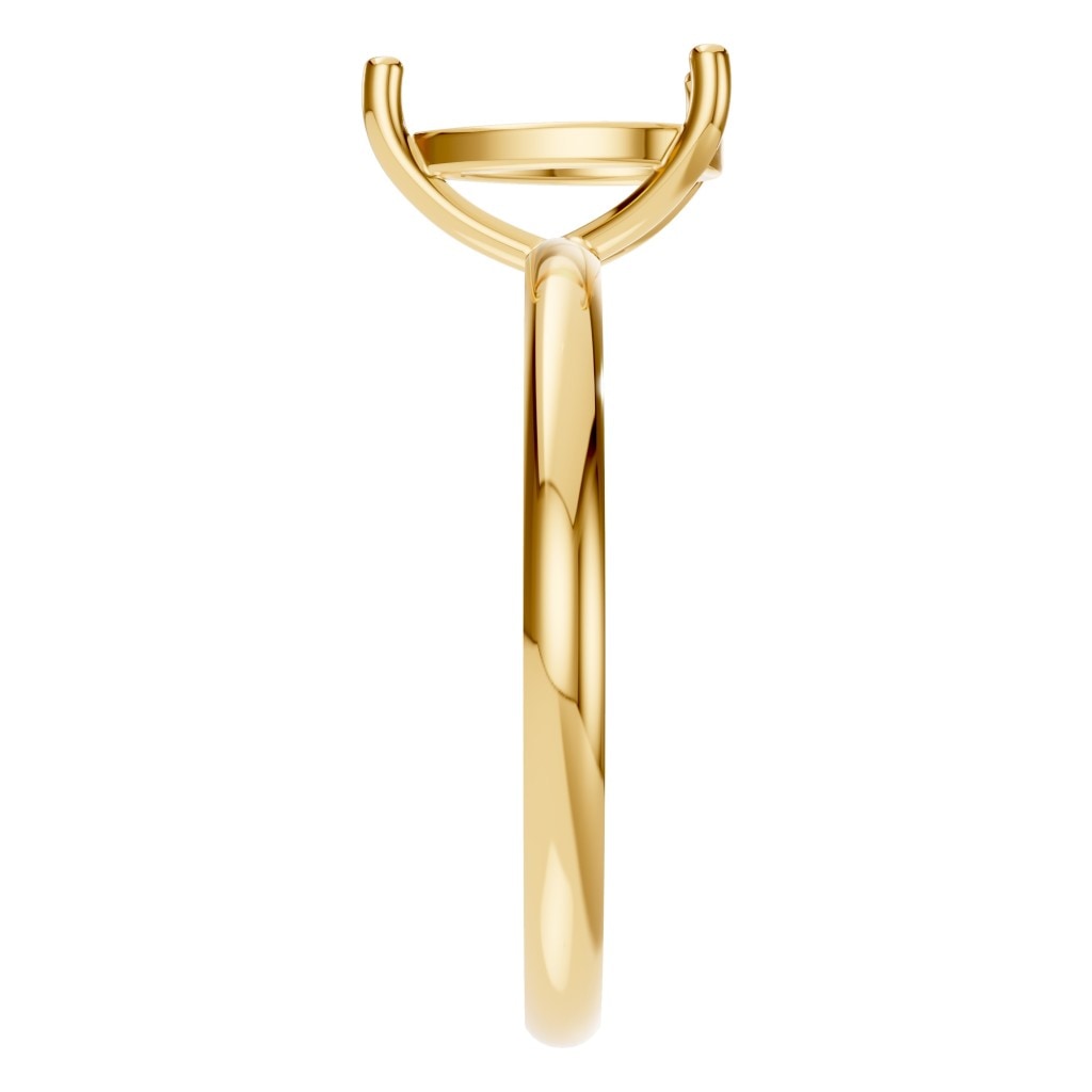 RI-3359 Yellow Gold Ring UNSET - Side View