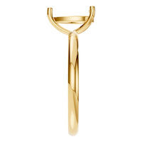 RI-3359 Yellow Gold Ring UNSET - Side View