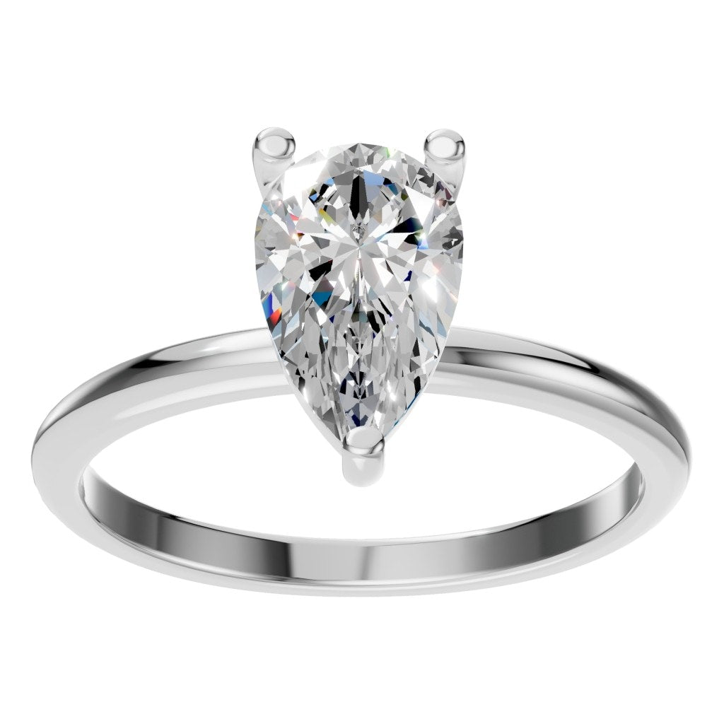 RI-3359 White Gold Ring SET - Front View