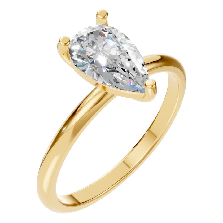 Solitaire Ring Mounting - Pear 9x5.5mm