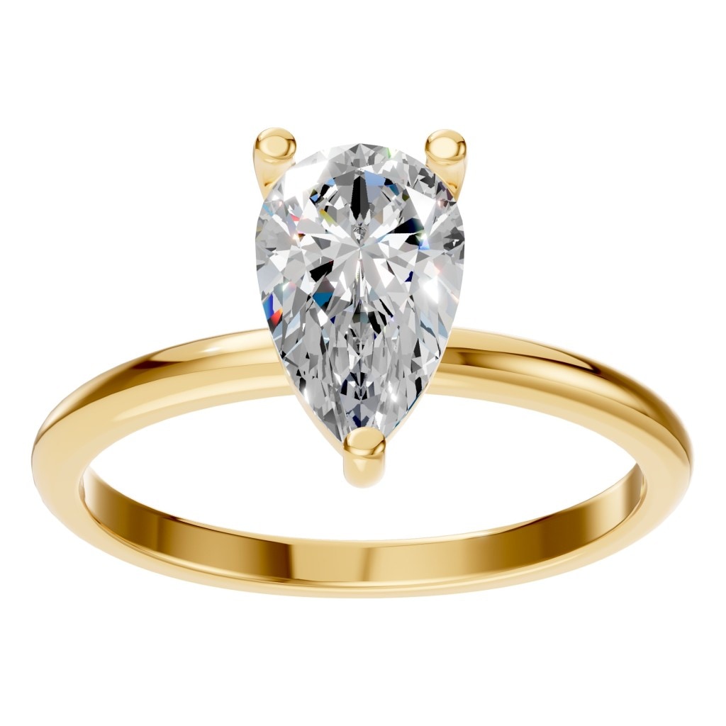 RI-3359 Yellow Gold Ring SET - Front View