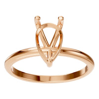 RI-3359 Rose Gold Ring UNSET - Front View