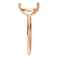 RI-3359 Rose Gold Ring UNSET - Side View