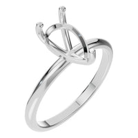 RI-3359 White Gold Ring UNSET - Main View