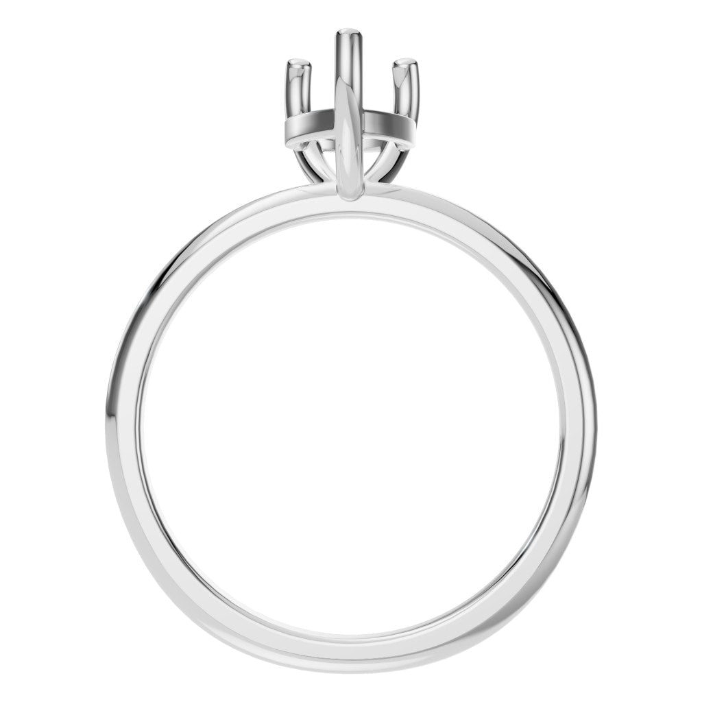RI-3359 White Gold Ring UNSET - Top View