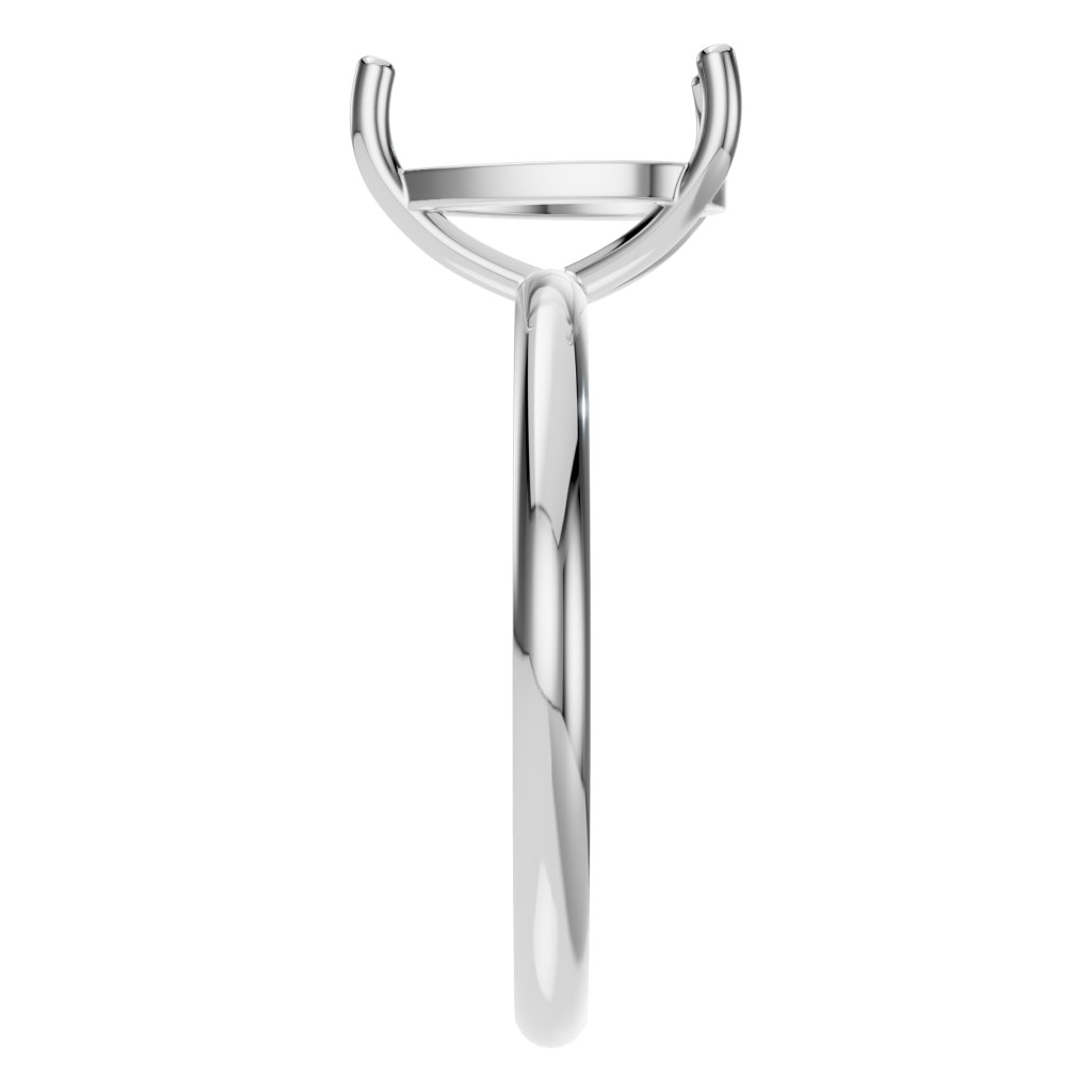 RI-3359 White Gold Ring UNSET - Side View