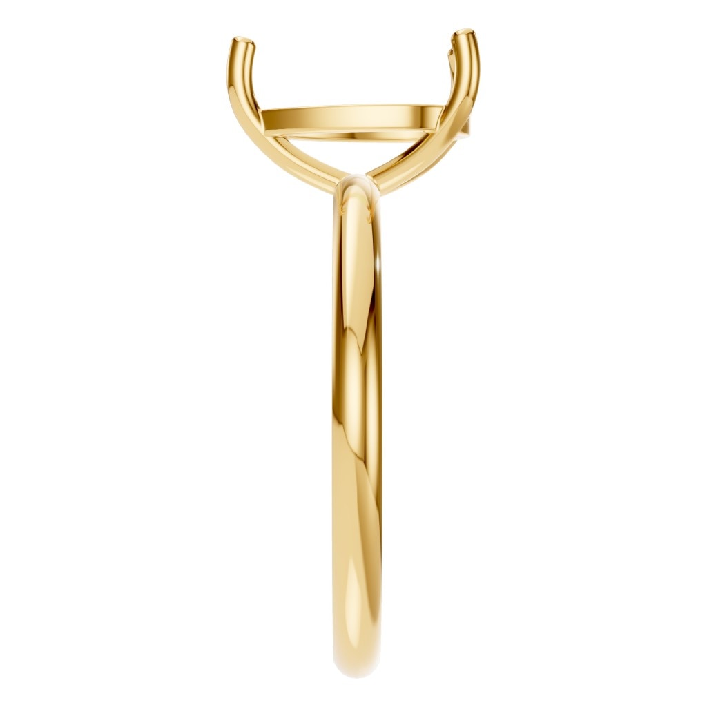 RI-3359 Yellow Gold Ring UNSET - Side View