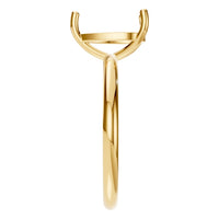 RI-3359 Yellow Gold Ring UNSET - Side View