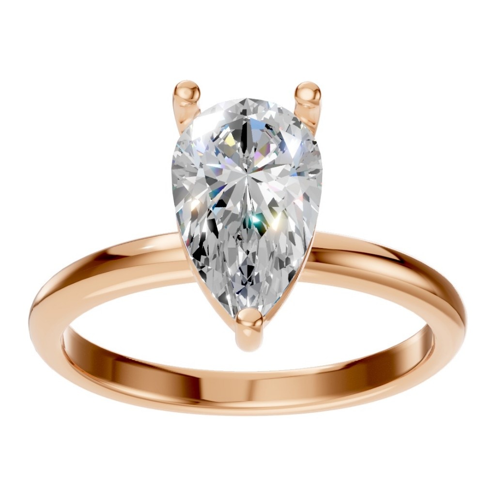 RI-3359 Rose Gold Ring SET - Front View