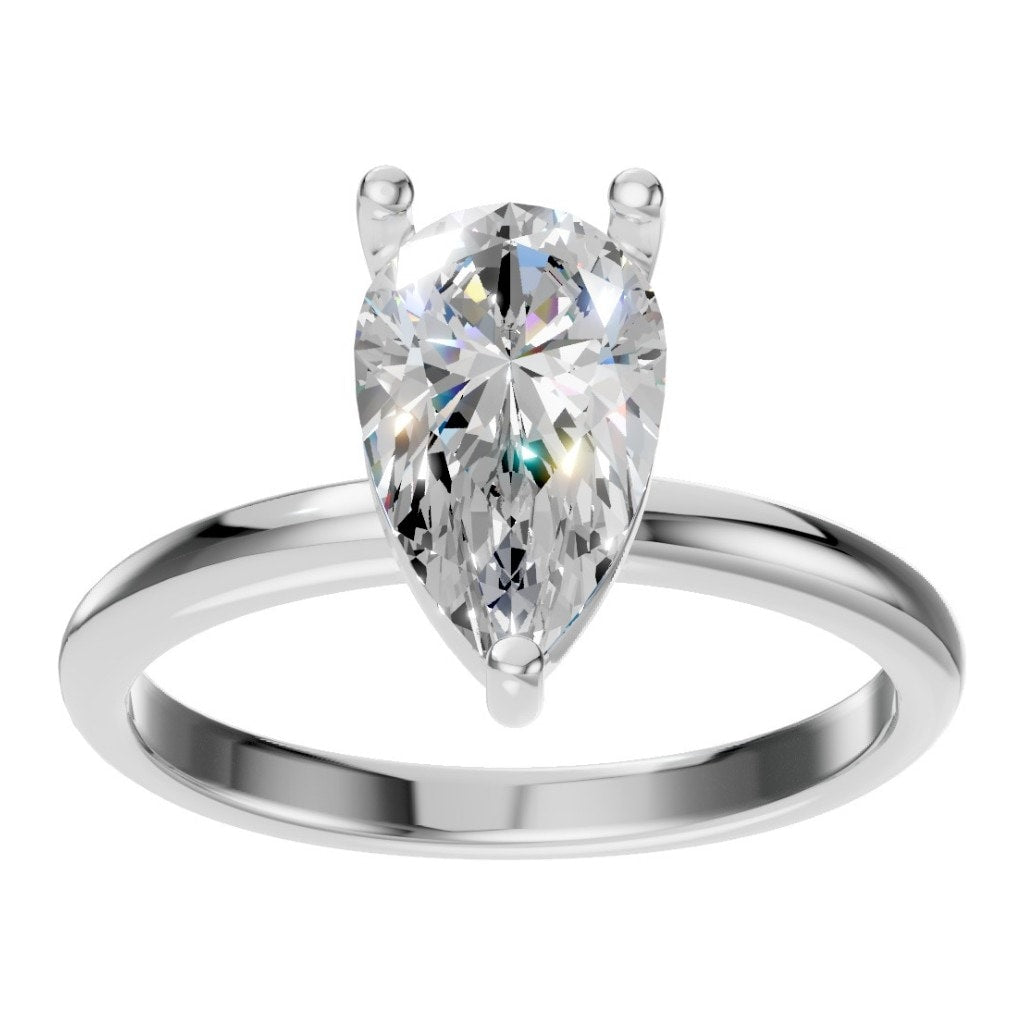 RI-3359 White Gold Ring SET - Front View