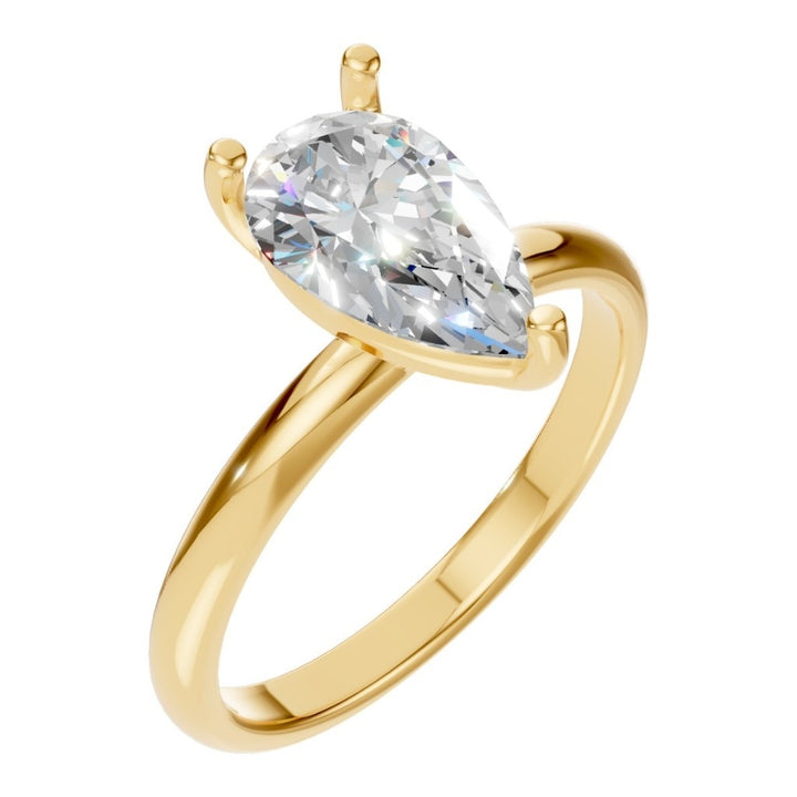 Solitaire Ring Mounting - Pear 10x6mm